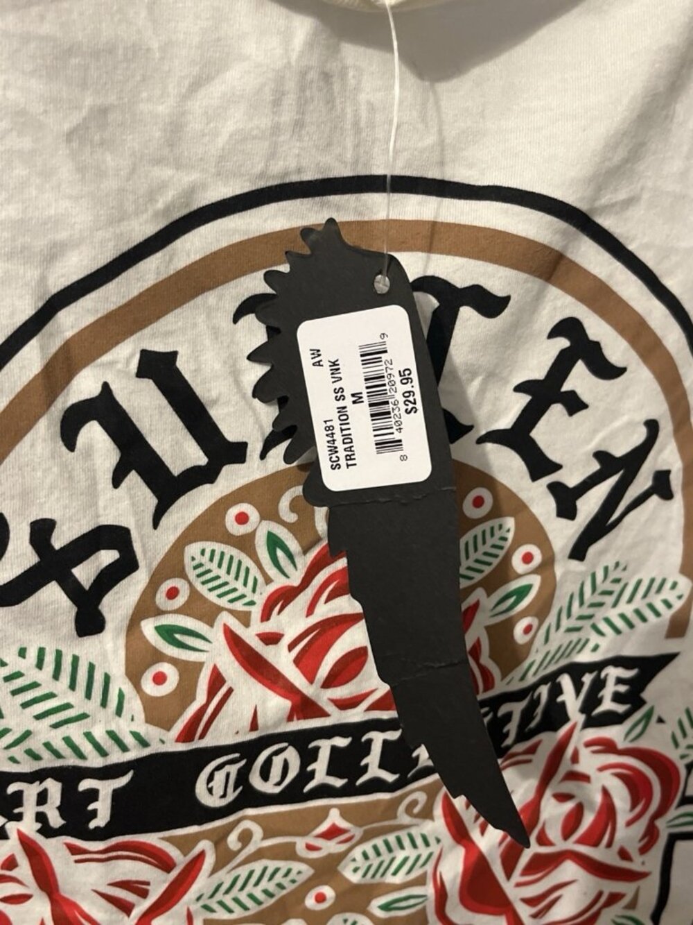 Sullen Art Collective Short Sleeve Shirt Beige  Rose Graphic - Picture 6 of 7